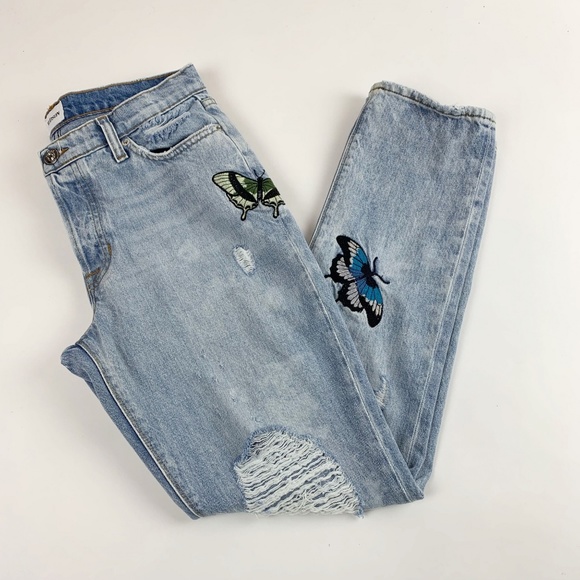 HUDSON Jeans, Light Blue, butterflies embroidered - Picture 7 of 8